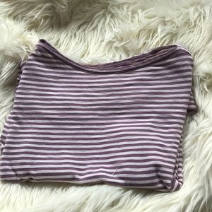 Purple striped long sleve